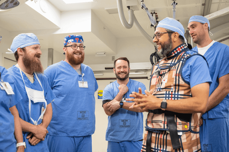 Photos of Dr. Niazi & Dr. Faircloth taken during the Dean Packer shoot.
